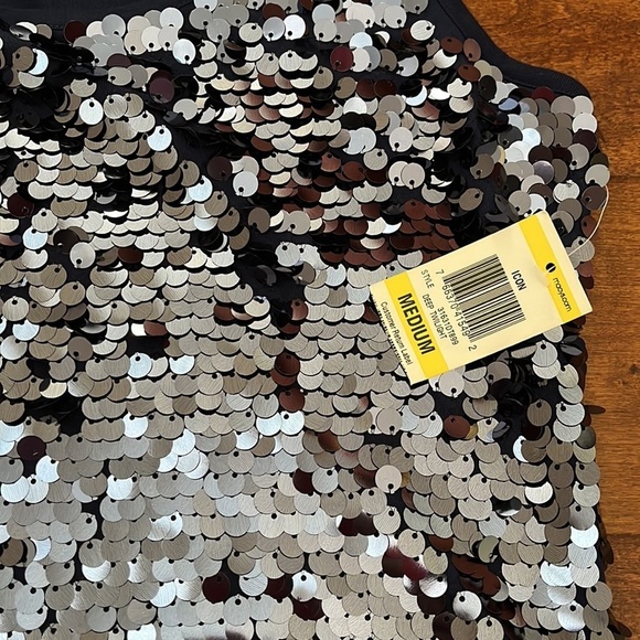 NWT International concepts Navy racer
back sequin tank top Size M - Picture 10 of 10